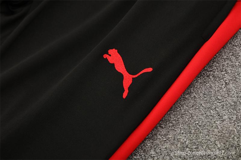 25/26 Portugal Black Half Zipper Jacket+Long Pants