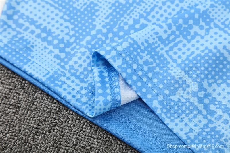 25/26 Manchester City Light Blue Camouflage with XS Short Sleeve+Soccer Shorts