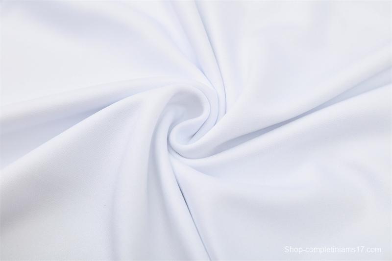 Retro 04/05 AC Milan White Half Zipper Jacket+Long Pants