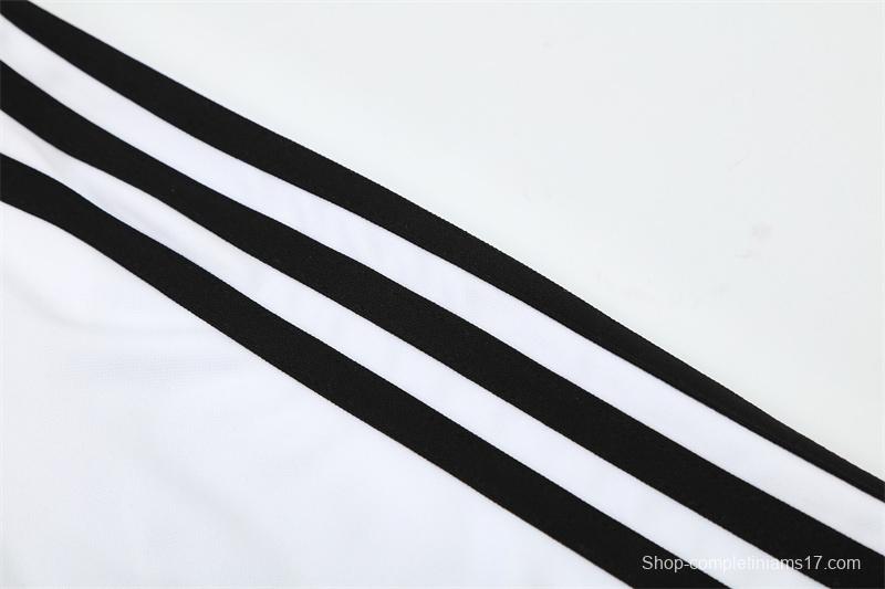 Retro 08/09 Real Madrid White Half Zipper Jacket