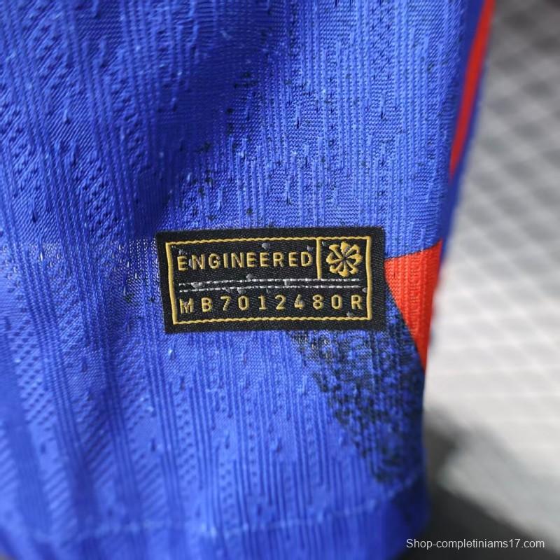 Player Version 25/26 FC Barcelona Blue with Abstract Geometric Pattern Jersey