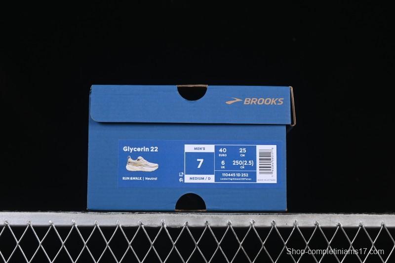 Brooks Glycerin 22 Cushioned Marathon Nitrogen Running Shoes - 1104451D052