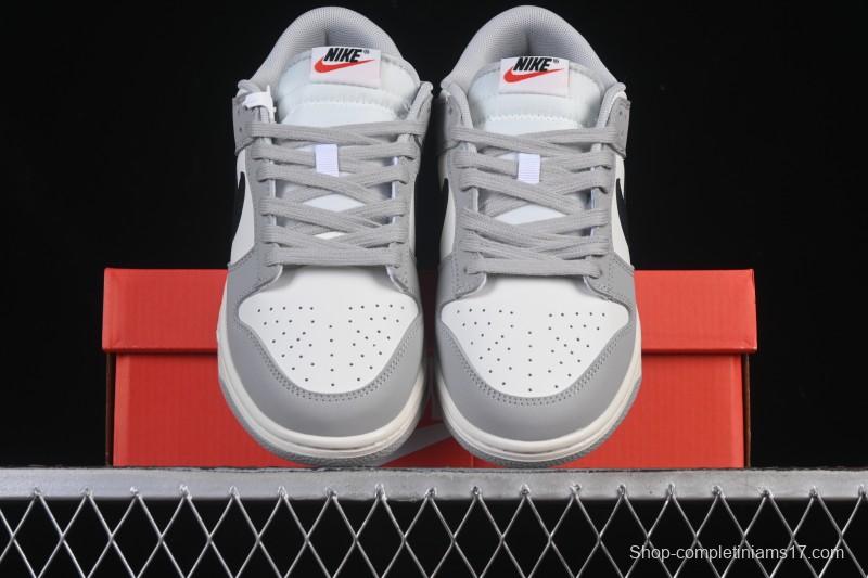 Nike SB Dunk Low White Black Grey Low-Top Casual Skate Shoes - IB3079-101