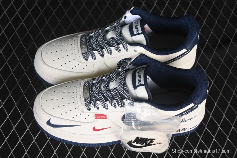 Nike Air Force 1'07 Low Collaboration Beige Camouflage Red Blue Hook Casual Skate Shoes - XD2588-609