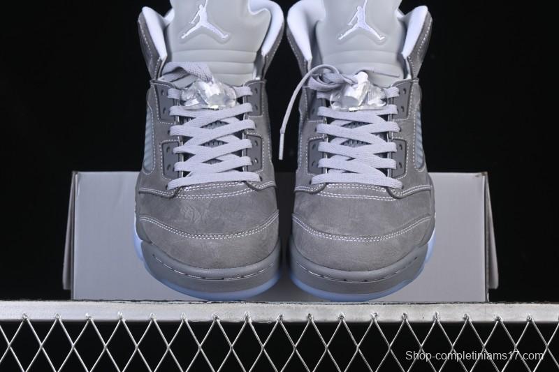 Nike Air Jordan 5 Retro Basketball Shoes with Wolf Grey Design - DD0587-002