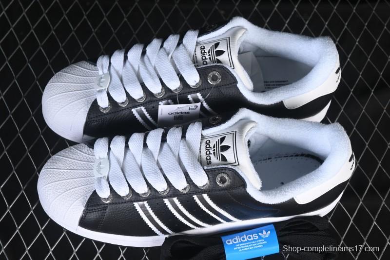 Adidas Superstar II J Casual Sneakers with Shell Toe Design - JQ0314