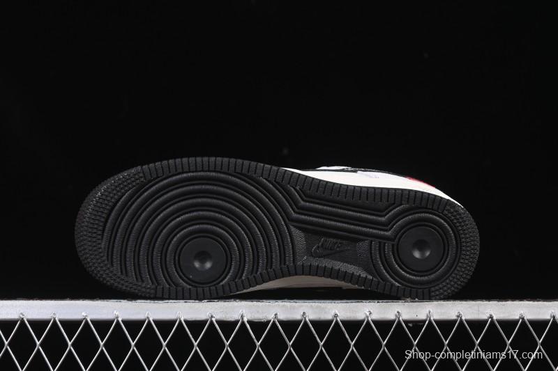 Nike Air Force 1 '07 Low LV Collaboration Black Swoosh Woven Label Casual Sneakers - CX5050-Y23