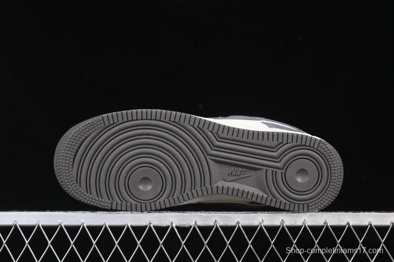 Nike Air Force 1'07 Low Stussy Collaboration Light Gray Canvas Casual Sneakers - JP8028-011