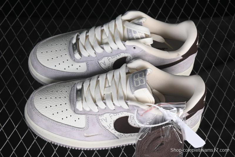 Nike Air Force 1 '07 Low Balenciaga Collaboration White Brown Casual Sneakers - YF9511-806