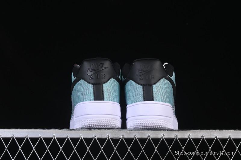 Nike Air Force 1'07 Low Flyknit Black Green Casual Sneakers - CI0051-600