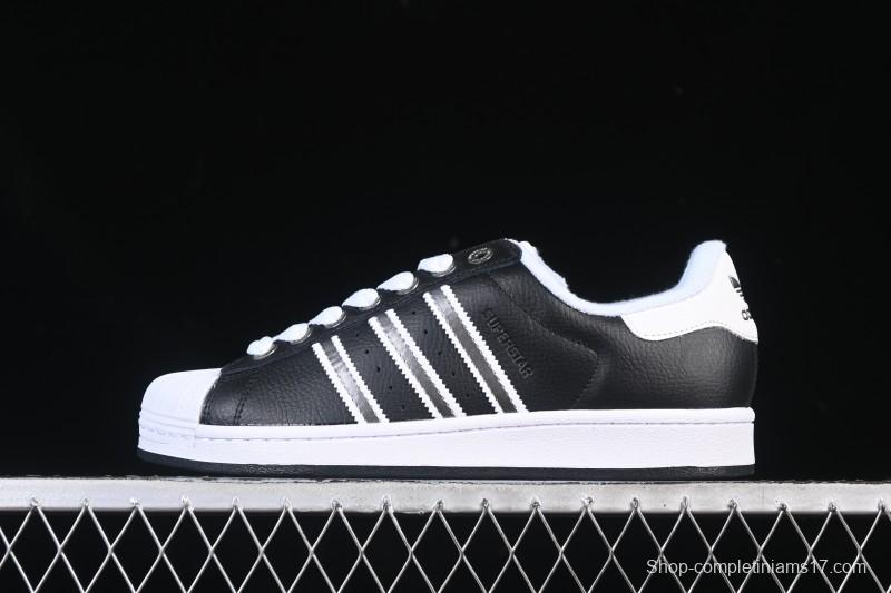 Adidas Superstar II J Casual Sneakers with Shell Toe Design - JQ0314