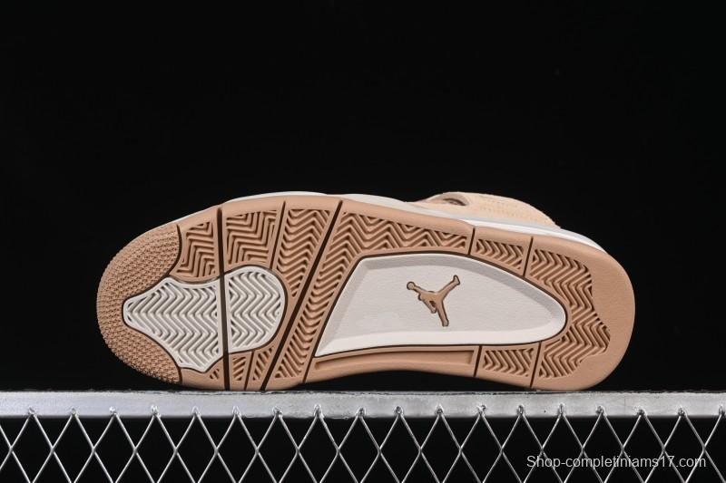 Nike Air Jordan 4 Retro Cozy Girl Warm Yellow Sneakers - HV0823-200