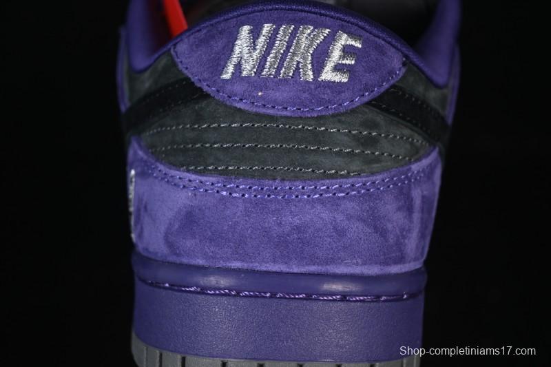 Nike Supreme Dunk SB Dunk Low Casual Skate Shoes Grey Purple - HQ8487-500