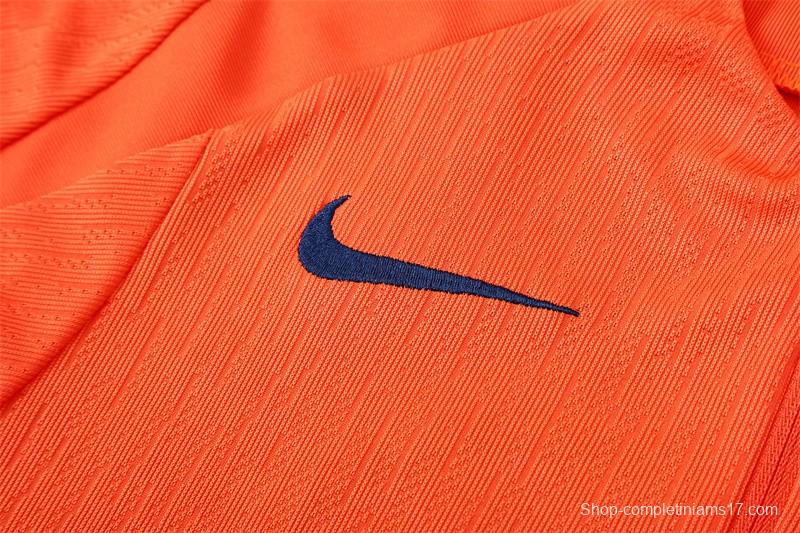 Player Version 25/26 Barcelona Orange T90 Half Zipper Jacket+Long Pants