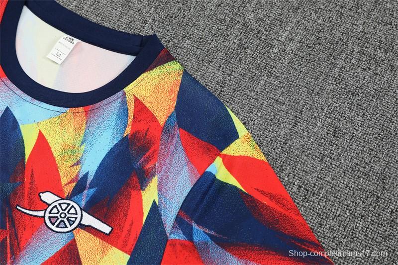 25/26 Arsenal Yellow Red Camouflage Short Sleeve Jersey+Shorts With XS