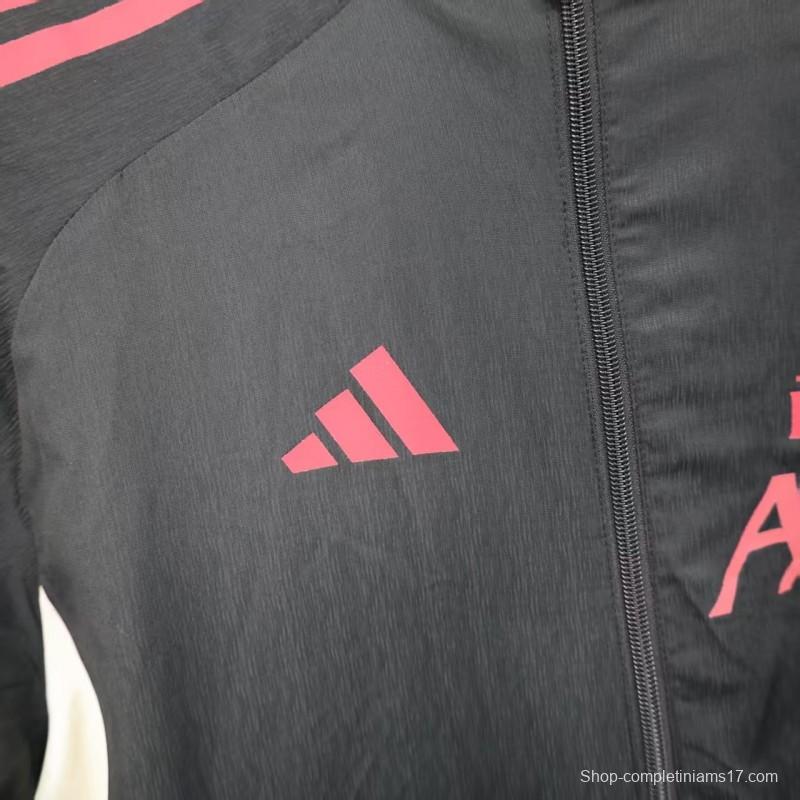 25/26 Liverpool Black Windbreaker (with Inner Lining)