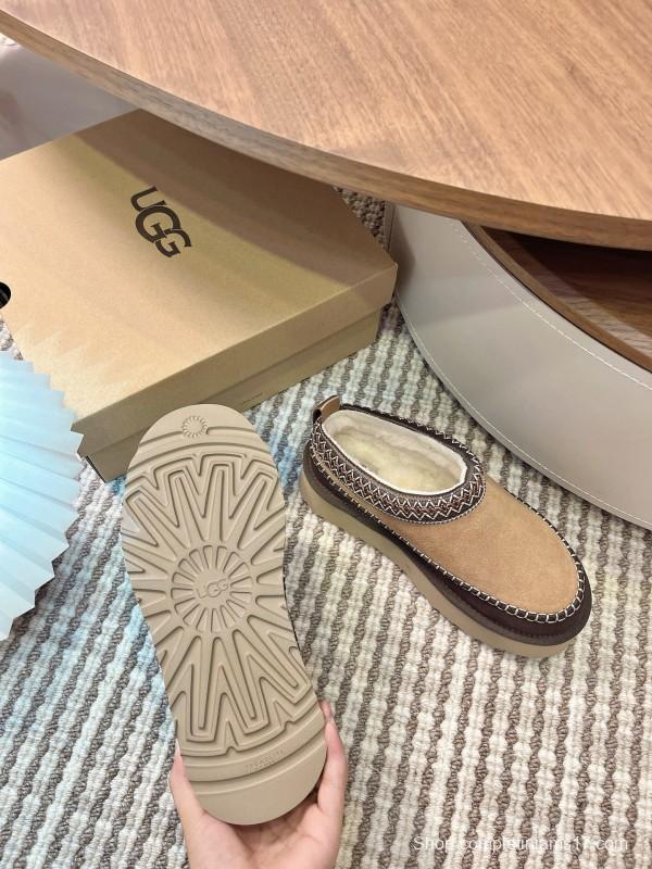 UGG Ethnic Tazz Series Thickened Height-Increasing Slip-On Fur Shoes - MJ00220