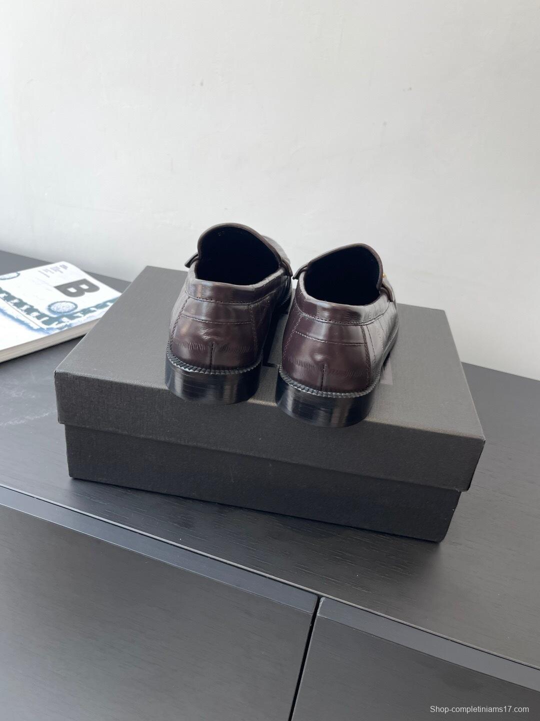 Saint Laurent Classic Loafer Leather Shoes - KFY00350