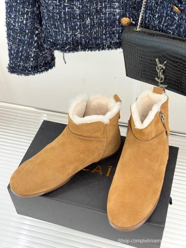 ALAIA Minimalist Side Zipper Retro Snow Boots - KFY00320