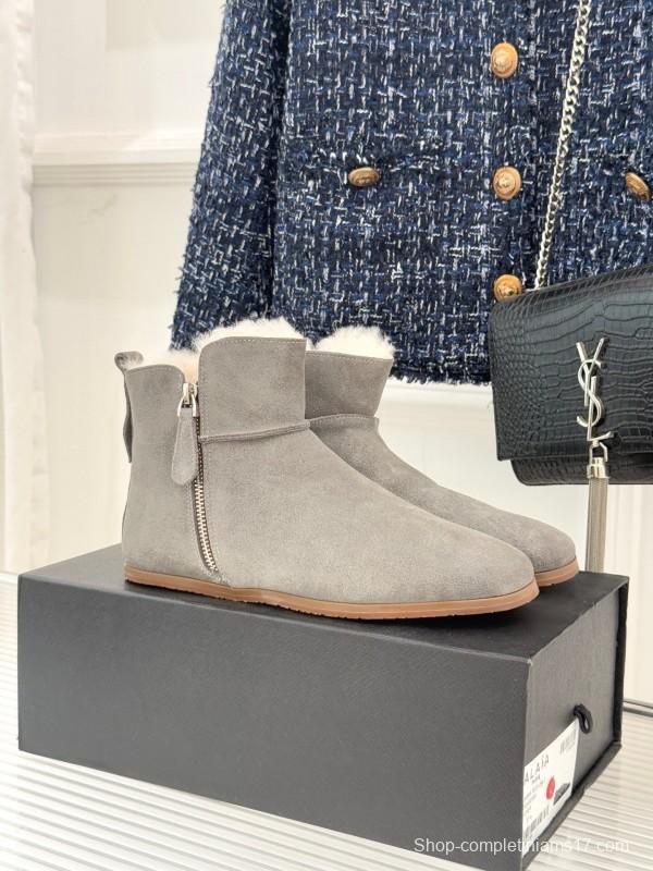 ALAIA Minimalist Side Zipper Retro Snow Boots - KFY00320