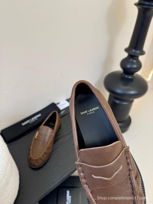 Saint Laurent Classic Loafer Leather Shoes - KFY00350