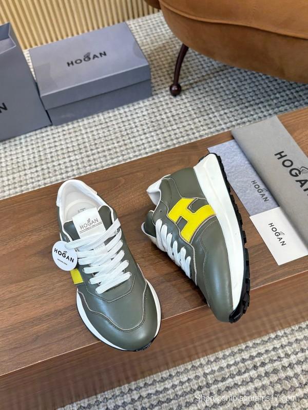 Hogan H-STRIPES Series Couple Thick Sole Dad Shoes Flying Boat Shoes Casual Sports Shoes - AS00350