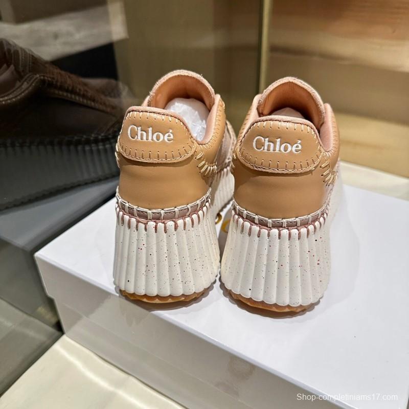 Chloe 2025/SS Hand-Stitched Mark Line Casual Shoes - LY00350