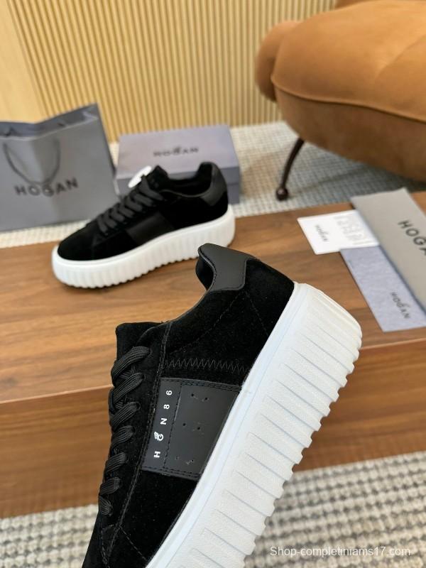 Hogan H-STRIPES Series Couple Thick Sole Biscuit Shoes Airship Shoes Casual Sneakers - AS00310