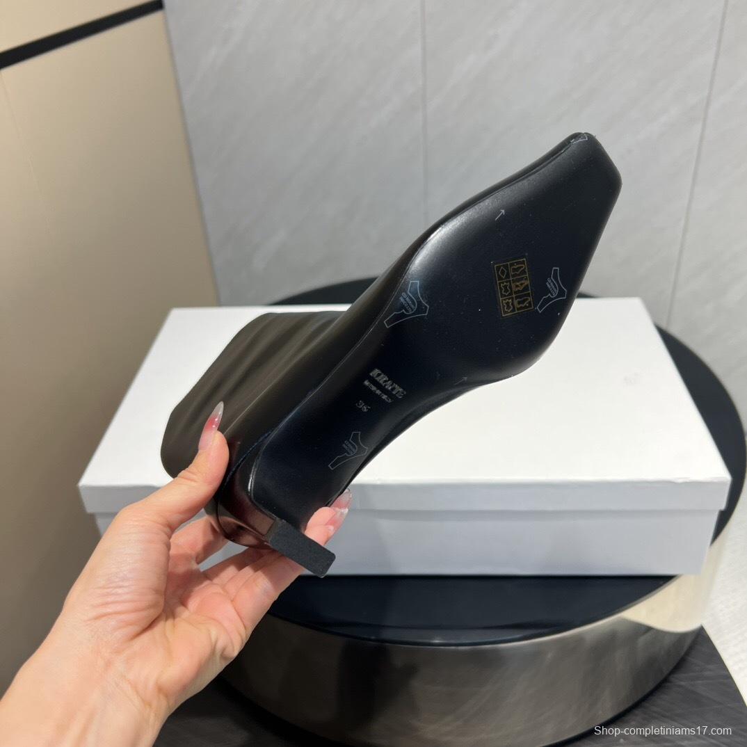 Khaite 2025/SS Fashion Square Toe Slip-On Ankle Boots - KFY00390