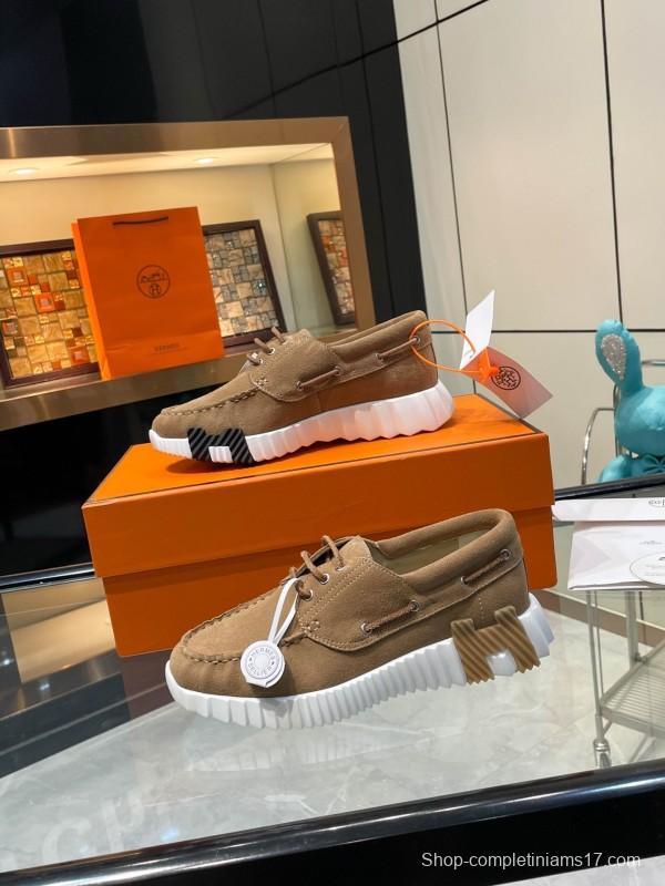 Hermès Classic Casual Sports Shoes with Exaggerated H Logo and Heightening Design - LY00300