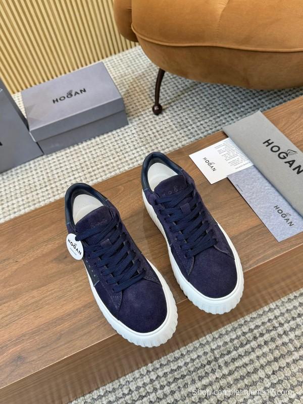 Hogan H-STRIPES Series Couple Thick Sole Biscuit Sneakers Urban Leisure Shoes - AS00310