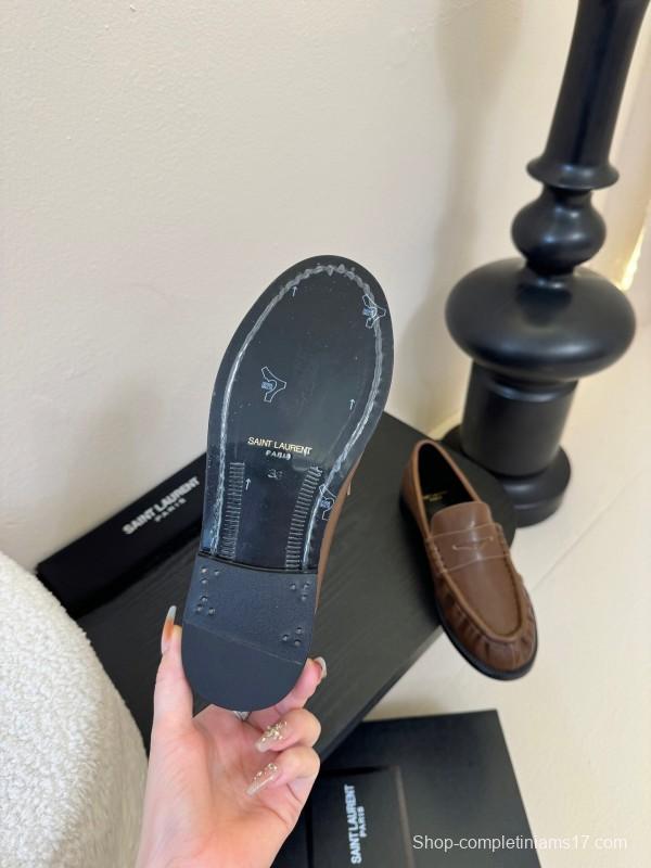 Saint Laurent Classic Loafer Leather Shoes - KFY00350