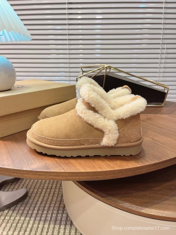 UGG 2025/SS Snow Boots with High-End Lamb Fur Collar Design - MJ00251