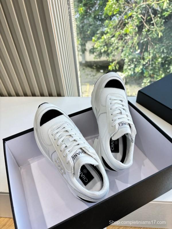 Chanel 2025 SS New Arrival High-Heel Two-Tone Casual Sneakers - KFY00320
