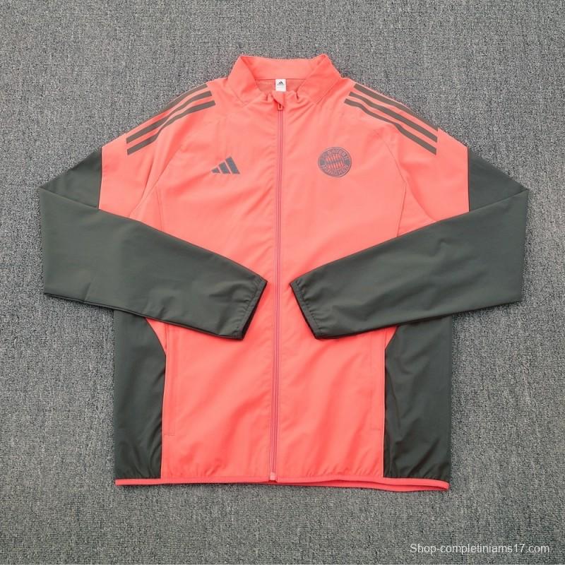 25/26 Bayern Munich Orange S-3XL Half Zipper Jacket+Long Pants