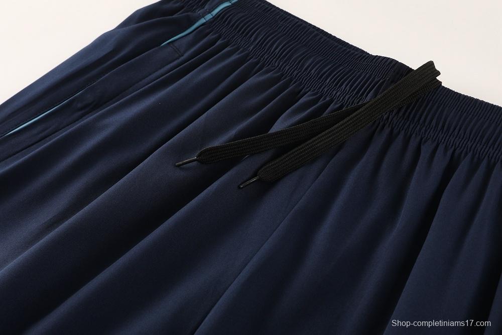 25/26 Arsenal Blue Half Zipper Jacket+Long Pants S-3XL