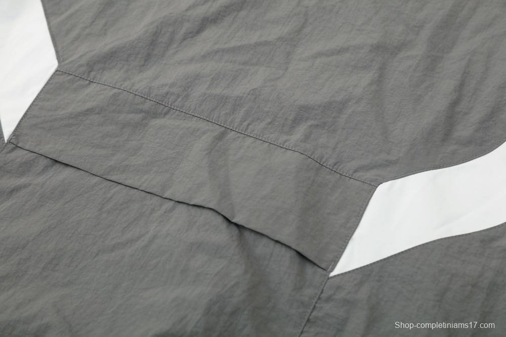 25/26 Real Madrid Grey S-3XL Half Zipper Jacket+Long Pants