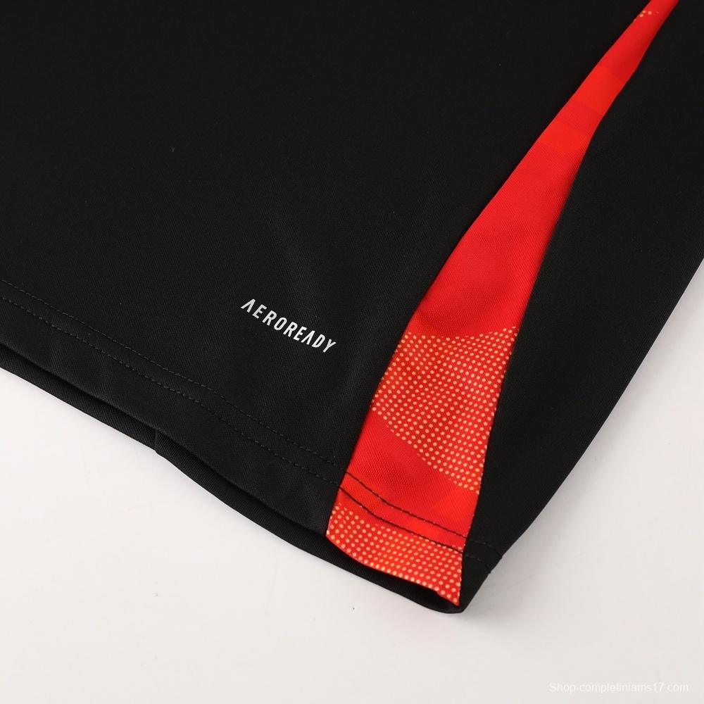 2025 Belgium Black Short Sleeve+Soccer Shorts