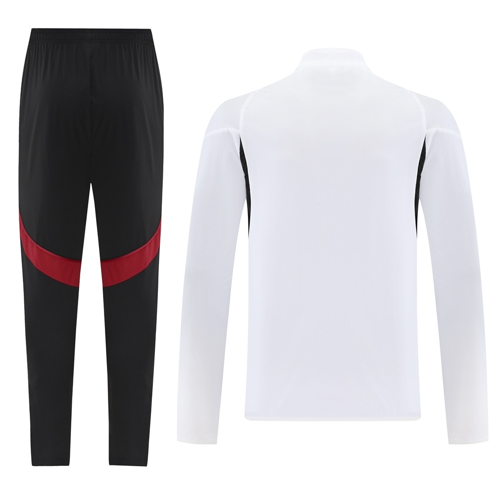 25/26 Liverpool White S-2XL Half Zipper Jacket+Long Pants
