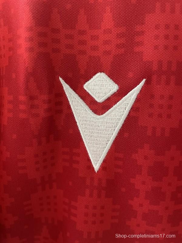 2026 Wales home Red with Vertical Stripe Pattern Jersey