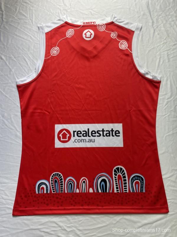 25/26 Sydney Swans White with Red Aboriginal Art Jersey