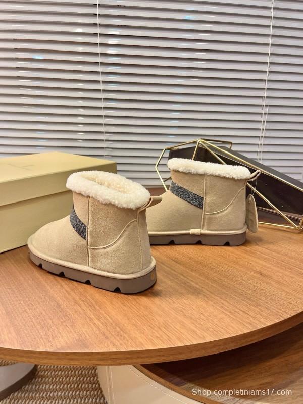 Brunello Cucinelli Winter New Snow Boots Sheepskin Buns Boots - AS00350