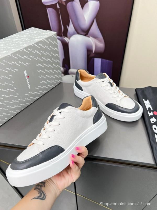 Kiton Spring Summer 2025 Lace-Up Old Money Casual Men's Shoes - KFY00320