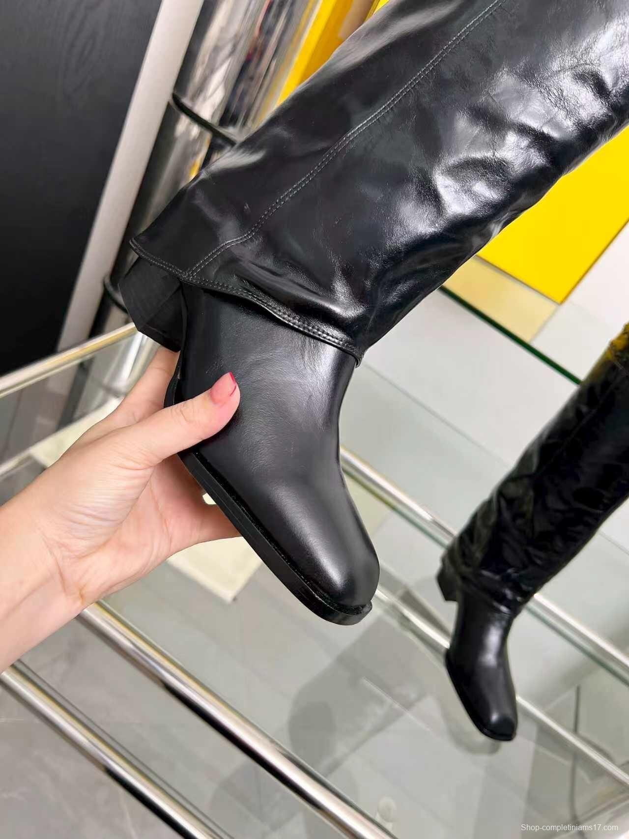 Fendi 2025 SS Wide Leg Boots with Block Heel - LY00440/LY00510