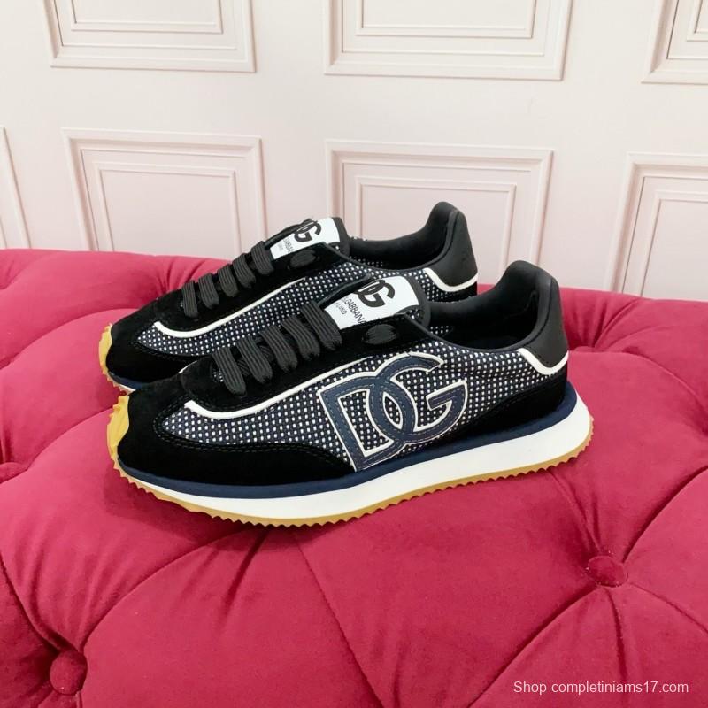 Dolce & Gabbana 2025 Spring Summer Collection Luxury Embroidered Logo Sneakers - AS00300