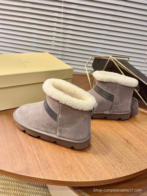 Brunello Cucinelli Winter New Snow Boots Sheepskin Buns Boots - AS00350
