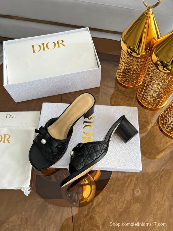 Dior Dway High Heel Sandals with Embroidered Logo - LY00270