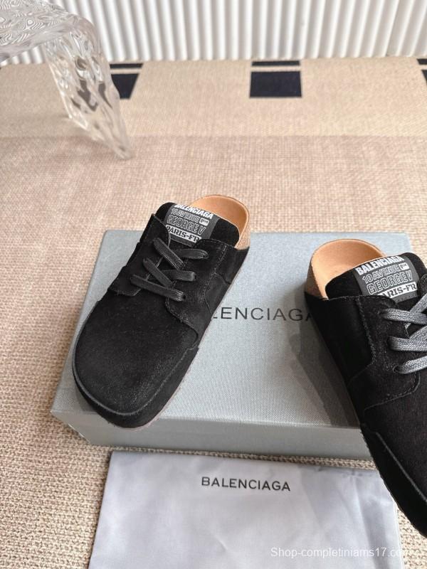 Balenciaga Birkenstock Boston Closed-Toe Soft Footbed Platform Sandals - AS00260