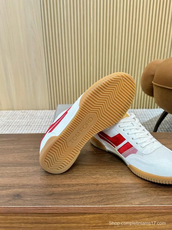 TOM FORD 2025 SS Casual Shoes with Classic Color Blocking and Imported Leather Insole - AS00350