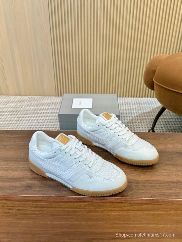Tom Ford 2025 SS Casual Sneakers with Classic Color Blocking and Imported Leather Insole - AS00350